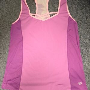 Pink and Purple Athletic Tank Top